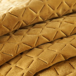 Narzuta 200 x 220 Pikowana Welurowa Dimon Miód