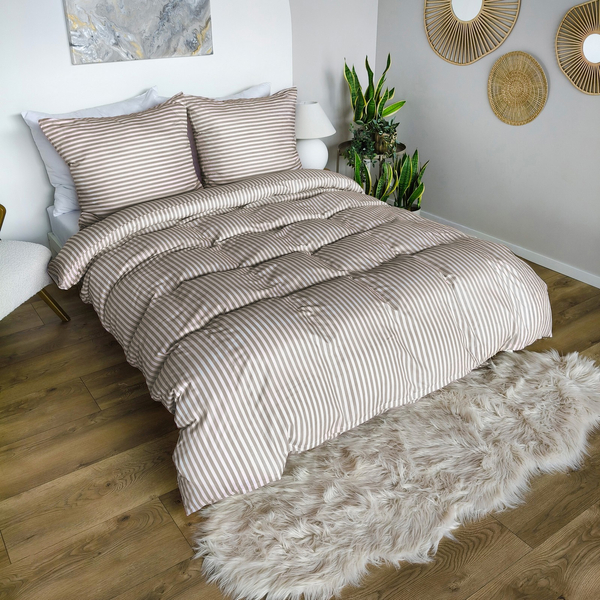 Pościel 220 x 200 3cz Mikrofibra w Pasy Eusebia Home 13