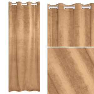 Curtain 140 x 250 Decorative Velvet Soft Mustard