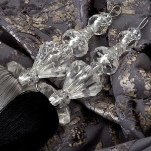 Sznur Dekoracyjny do Zasłon 100 x 8 Pola Czarny