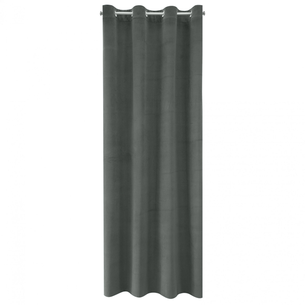 Curtain 140 x 250 Decorative Velvet Milo Graphite