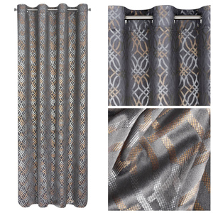 Curtain 140 x 250 Decorative Velvet Areta Steel