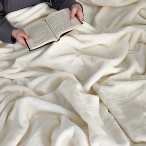 Blanket 200 x 220 Acrylic Solid Warm Yasemin 08