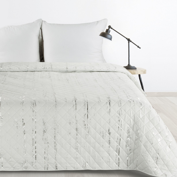 Narzuta 170 x 210 Pikowana Nadruk Blink/1 Biały+Sr