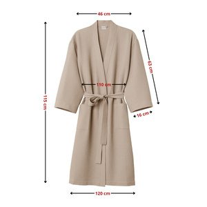 Szlafrok Gofer Bawełna Unisex Vizzy S 02 Beż