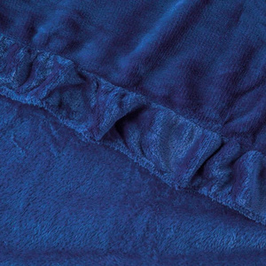 Blanket 200 x 220 Microfiber Frill Ruffly Navy Blue