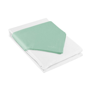 Bedding 220 x 200 3cz Satin Nova3 White + Mint