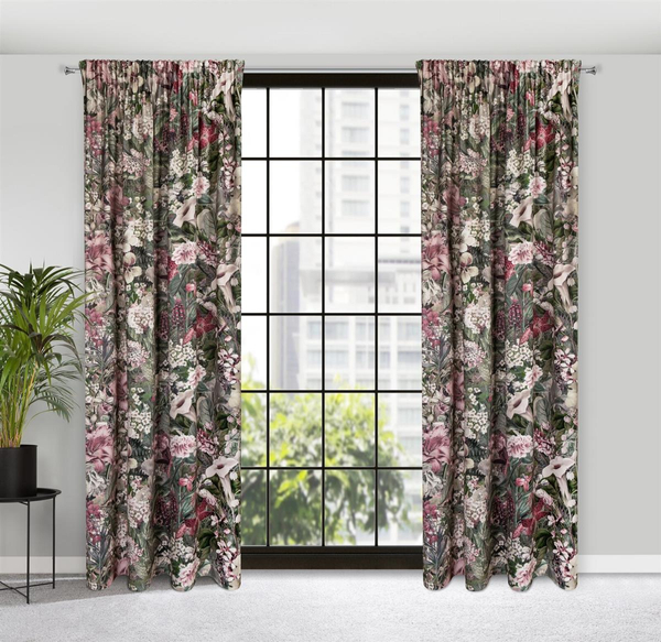 Zasłona 140 x 270 Dekoracyjna Glory Zie+Róż