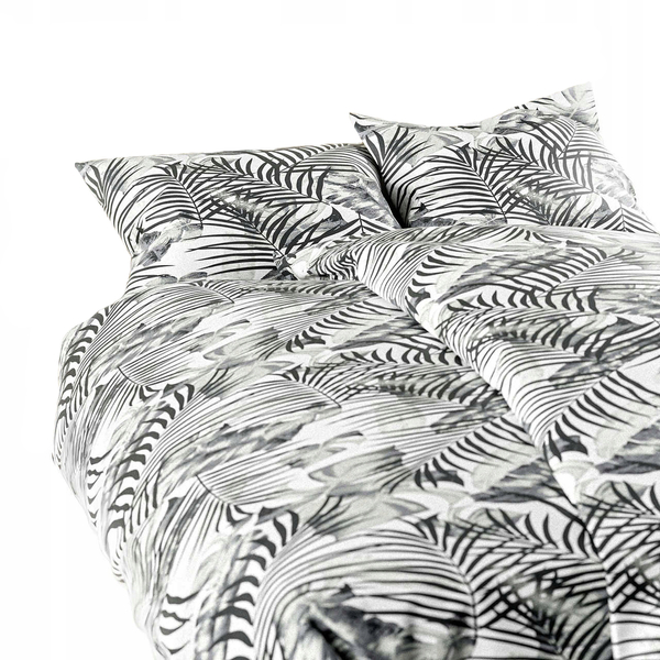 Pościel 220 x 200 3cz Flanelowa Jungle Szary