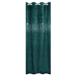 Curtain 140 x 250 Decorative Velour Shiny Turquoise