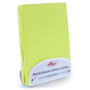 Jersey sheet with elastic 052_D Lime 90x200