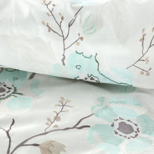 Bedding 220 x 200 Embroidered Embroidery6/St/White +Mint