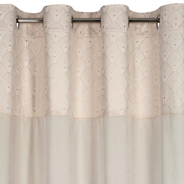 Zasłona 140 x 250 Dekoracyjna Przelotki Agnes Krem