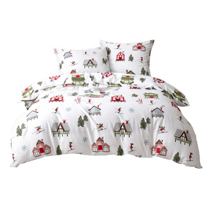 Bedding 220 x 200 3pc Satin Cotton Skiing