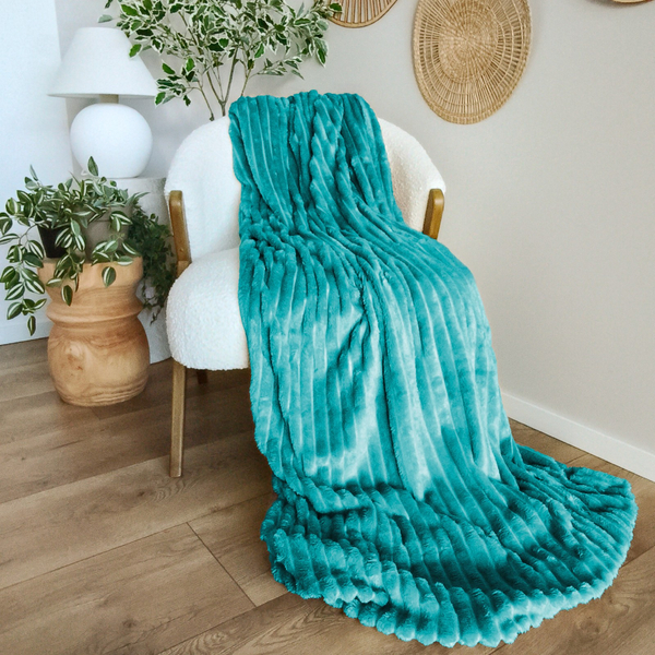 Blanket 200 x 220 Microfiber Stamped Stripes Nuvio 13