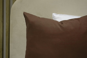 Cotton pillowcase 45 x 45 Solid Ola Brown
