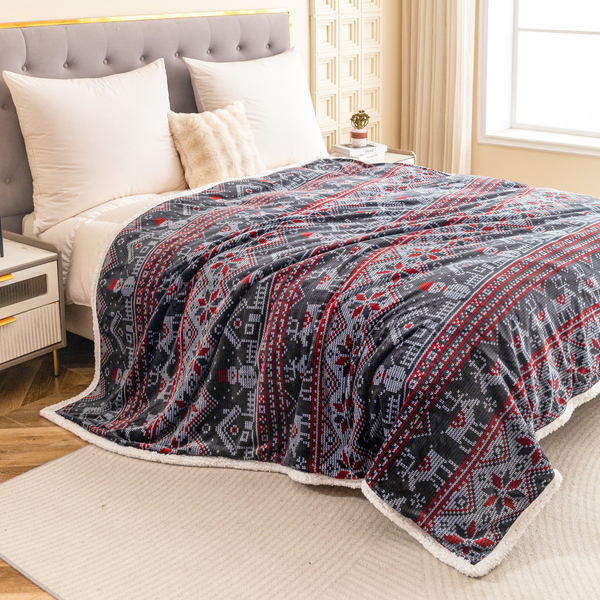 Koc 200 x 220 Mikrofibra Świąteczna Hayat 102