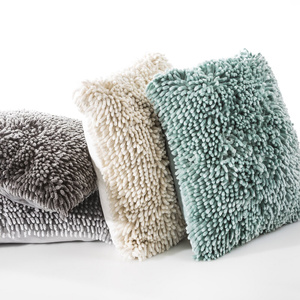 Shaggy Decorative Pillowcase 2 40 x 40 Mint