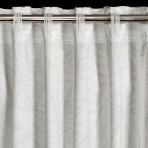 Zasłona 140 x 270 Dekoracyjna Taśma Saba Bia+Beż