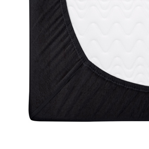 Jersey sheet with elastic 002_D Black 140x200