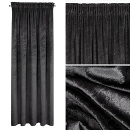 Curtain 140 x 270 Decorative Velvet Rivia Black
