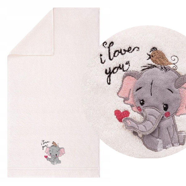 Towel 50 x 90 Children's Cotton 450g Elephant