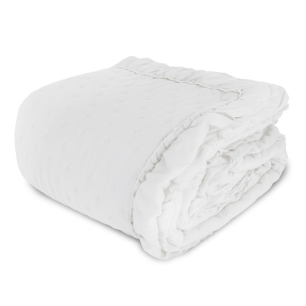 Narzuta 200 x 220 Pikowana Z Falbaną Celia 01