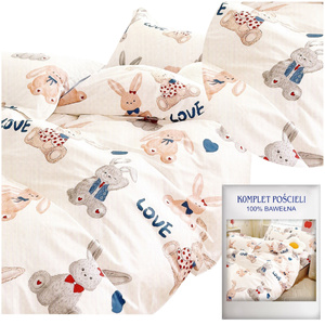 Bedding 160 x 200 3 pcs Cotton Satin no. A1788