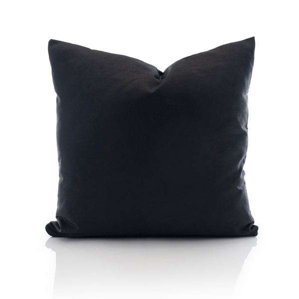 Poszewka Bawełna 50 x 50 Jednolita Ola Czarna Black