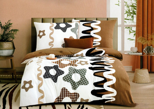 Bedding 160 x 200 3 pcs Cotton Satin Elway 5048