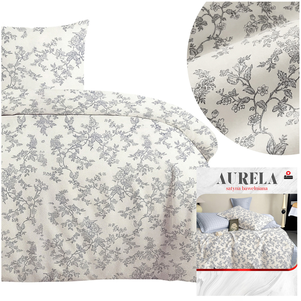 Pościel 140 x 200 2cz Satyna Bawełniana Aurela 08