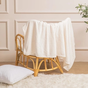 70 x 150 Plush Microfiber Willy Cream Blanket