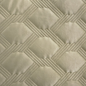 Quilted Velvet Bedspread Sofia5 Beige 220 x 240