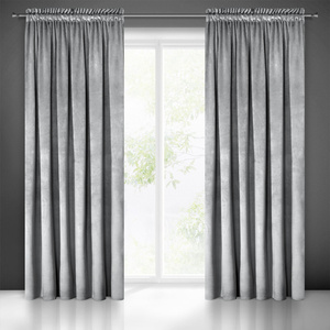 Curtain 140 x 270 Decorative Velvet Melanie Silver