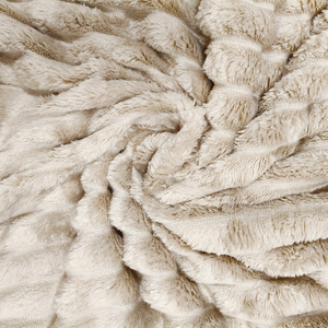 Blanket 160 x 200 Microfiber Stamped Stripes Nuvio 01