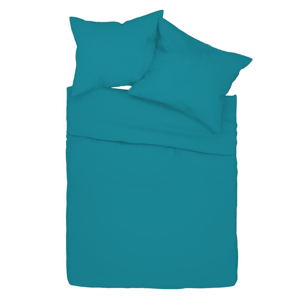 Bedding 220 x 200 3pc Cotton Simply Turquoise