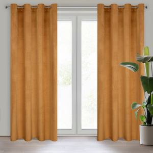 Curtain 140 x 250 Decorative Velvet Melanie Honey
