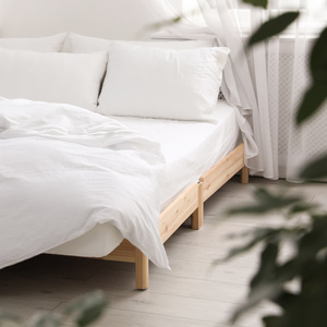 Bed sheet 90 x 200 with elastic Satin Anthem 002