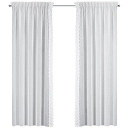 Zasłona 140 x 270 Dekoracyjna Gotowa KAJA 2szt Bia