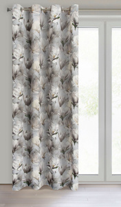 Curtain 140 x 250 Decorative Eyelets Lari Silver