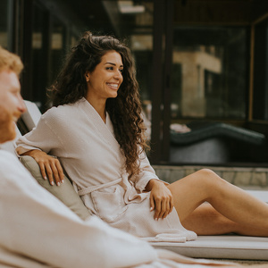 Gofer Unisex Cotton Bathrobe Vizzy S 02 Beige