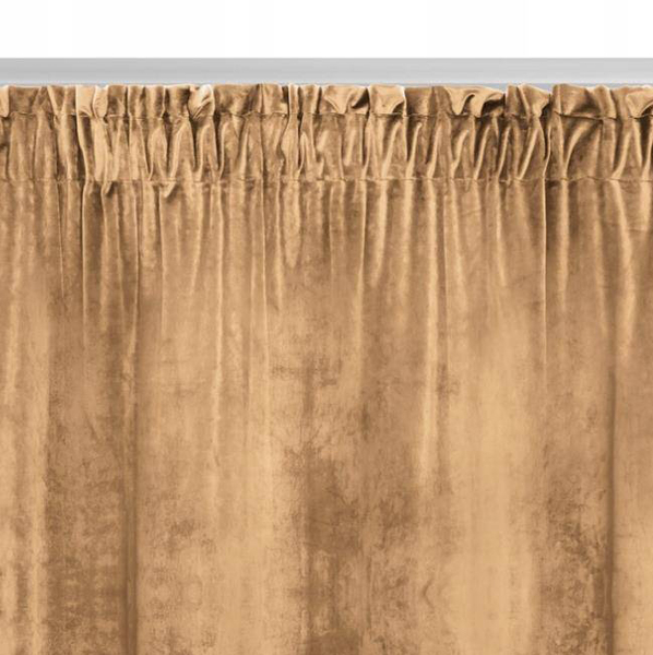 Curtain 140 x 270 Decorative Velvet Soft Mustard