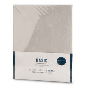 Prześcieradło 100 x 200 Makosatyna Gumka Basic Beż