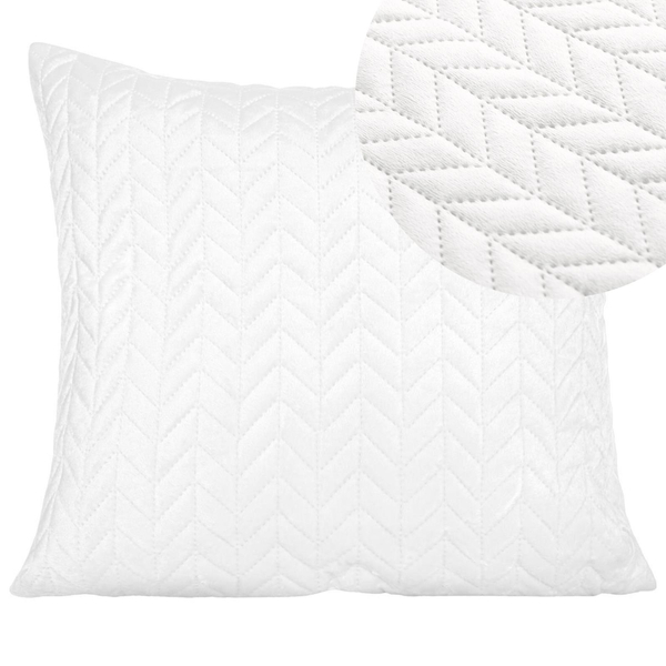 45 x 45 Decorative Velvet Moxie Pillowcase White