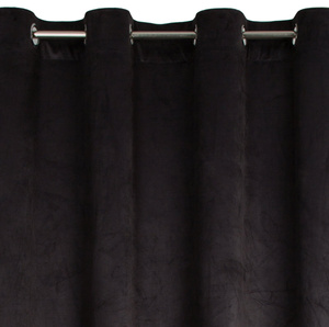 Velvet Angelina Curtain 140 x 250 Pinstripe Black
