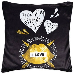 Pillowcase 40 x 40 Decorative Heart Velvet 04