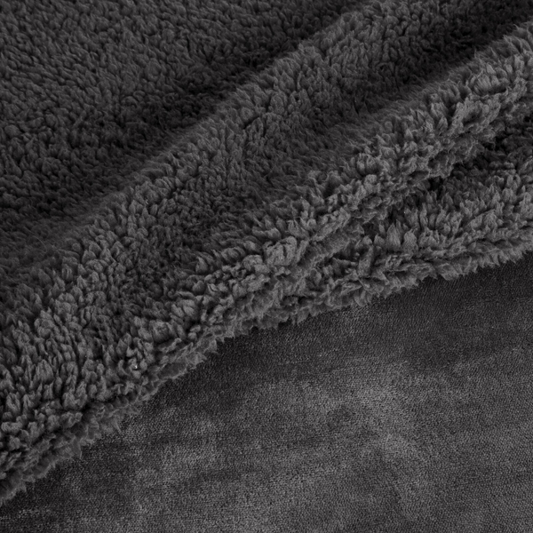 Blanket 170 x 210 Microfiber Double-sided Tedy Steel