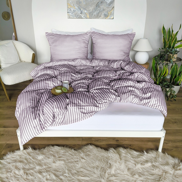 Pościel 220 x 200 3cz Mikrofibra w Pasy Eusebia Home 02