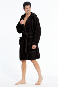 Microfiber Bathrobe with Hood Miguel 03 XS