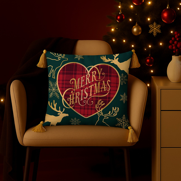 Christmas pillowcase 45 x 45 Christmas Panama 5385A